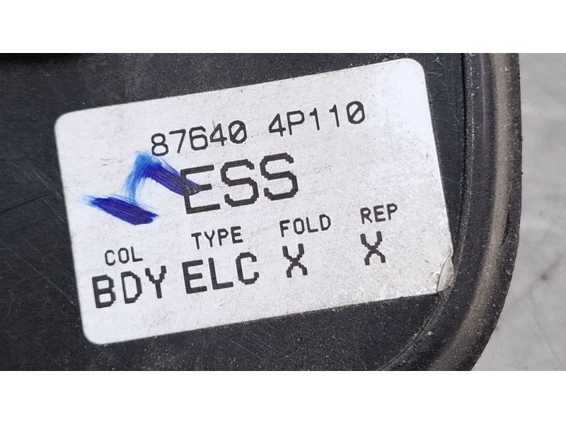 Recambio de espejo retrovisor derecho electrico para hyundai i20 referencia OEM IAM 876404P110 E4022889  