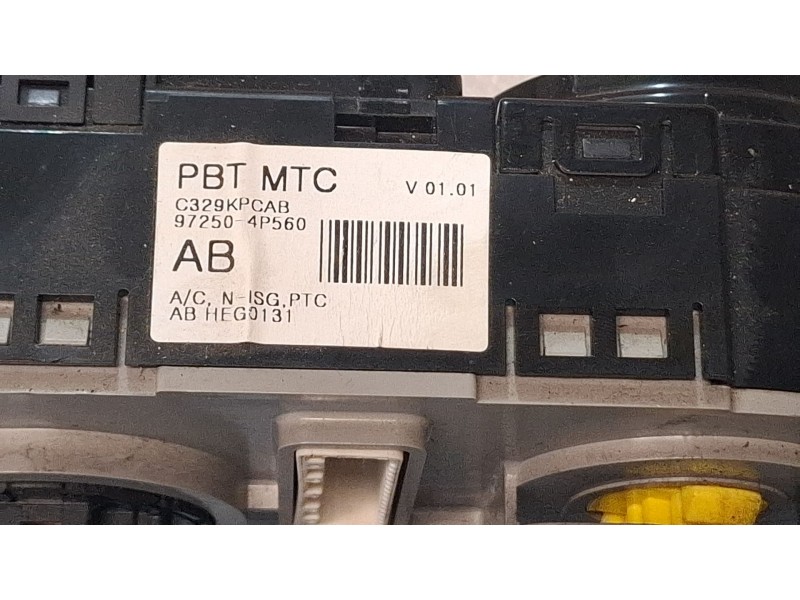 Recambio de mando climatizador para hyundai i20 referencia OEM IAM 97250-4P560  