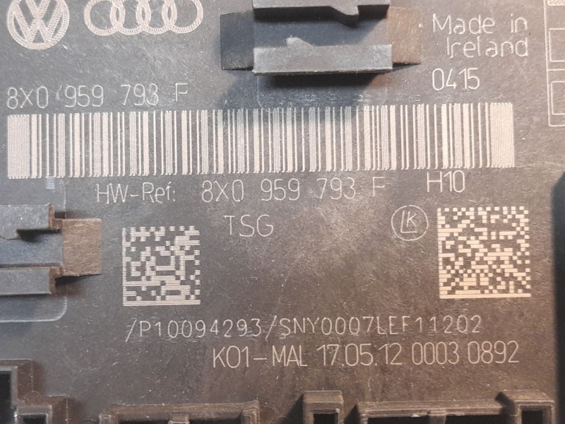 Recambio de modulo control puerta para skoda superb ii (3t4) 1.6 tdi referencia OEM IAM 8X0959793F  