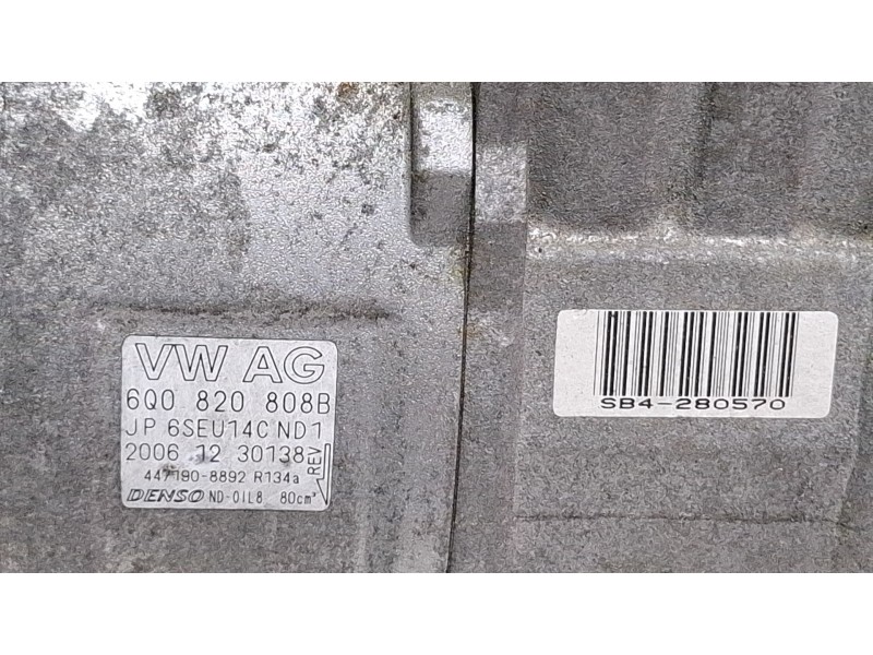 Recambio de compresor aire acondicionado para seat ibiza ii referencia OEM IAM 6Q0820808B  