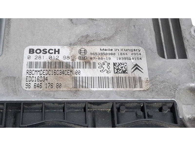 Recambio de centralita motor para citroën c4 picasso referencia OEM IAM 0281012981 9664617680  