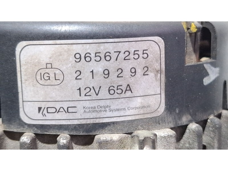 Recambio de alternador para chevrolet klak matiz referencia OEM IAM 96567255 219292  
