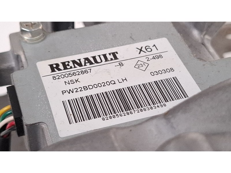 Recambio de columna direccion para renault kangoo referencia OEM IAM 8200562867  