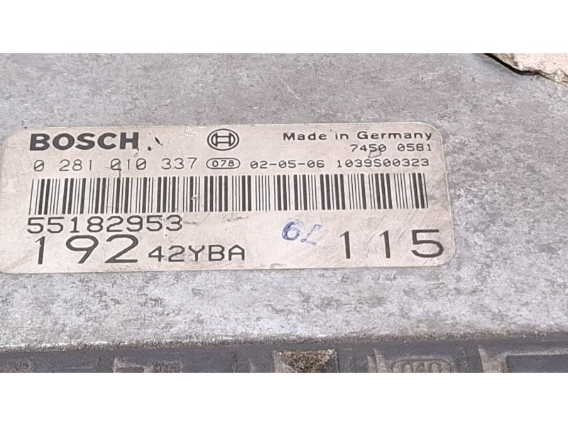 Recambio de centralita motor para fiat stilo referencia OEM IAM 55182953 0281010337 19242YBA  