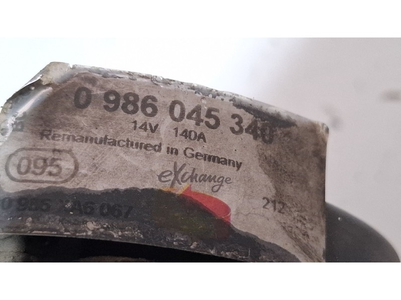 Recambio de alternador para seat toledo referencia OEM IAM 0986045340  