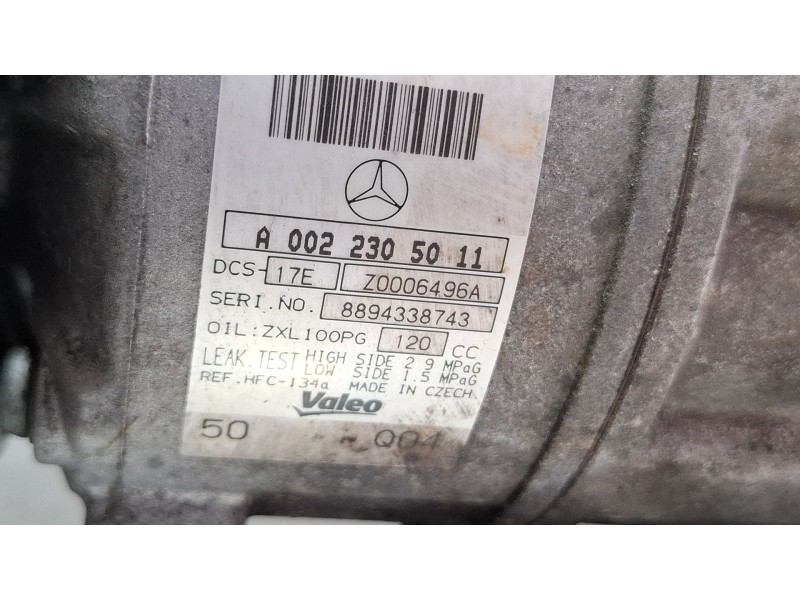 Recambio de compresor aire acondicionado para mercedes-benz c 200 cdi referencia OEM IAM A0022305011  