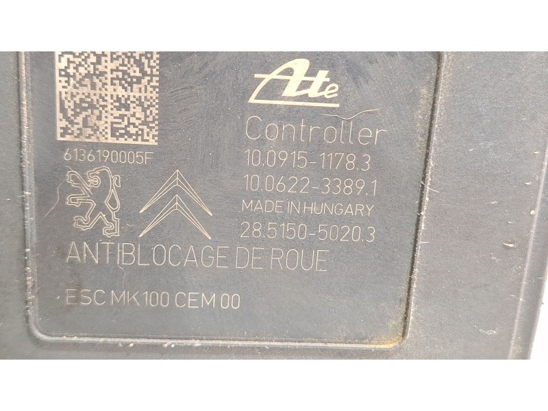 Recambio de modulo abs para citroën c-elysee (dd_) 1.6 hdi 92 referencia OEM IAM 9806891780ESC  