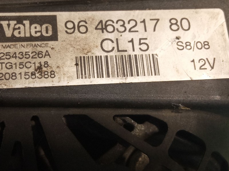 Recambio de alternador para citroën c4 referencia OEM IAM 9646321780  