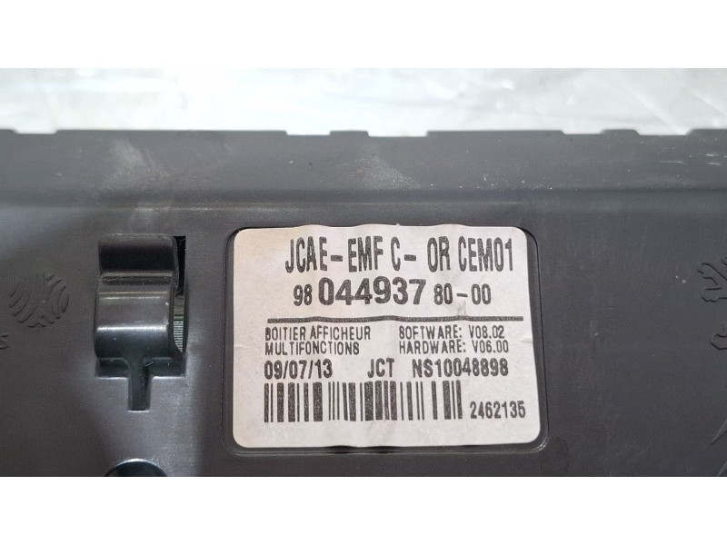 Recambio de pantalla multifuncion para citroën c-elysee (dd_) 1.6 hdi 92 referencia OEM IAM 9804493780  