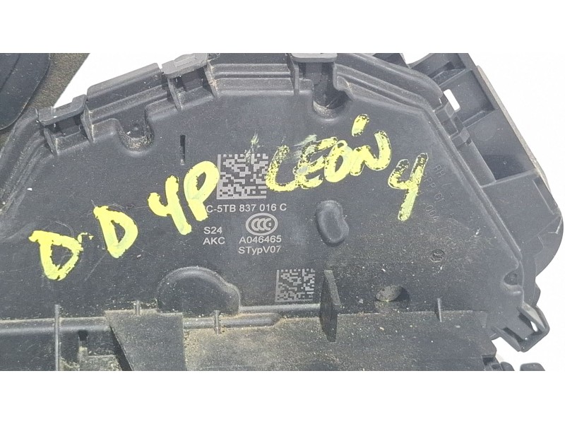 Recambio de cerradura puerta delantera derecha para seat león referencia OEM IAM 5TB837016C  