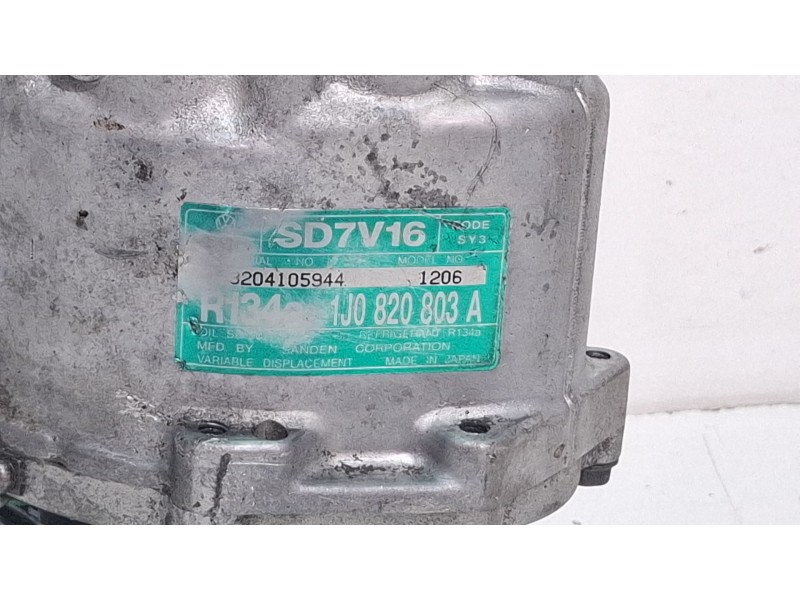 Recambio de compresor aire acondicionado para seat toledo referencia OEM IAM 1J0820803A / SA7V16  