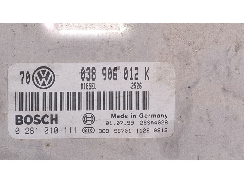 Recambio de centralita motor para volkswagen golf referencia OEM IAM 038906012K / 0281010111  