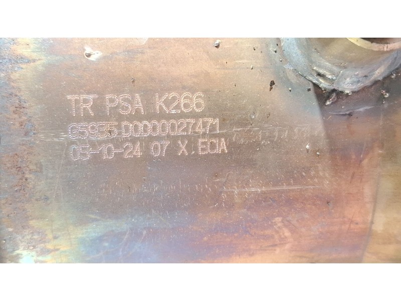Recambio de filtro de particulas para peugeot 206 referencia OEM IAM TR PSA K266  