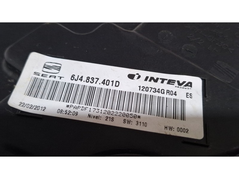 Recambio de elevalunas delantero izquierdo para seat ibiza ii referencia OEM IAM 6J4837401D 6R0959801M  