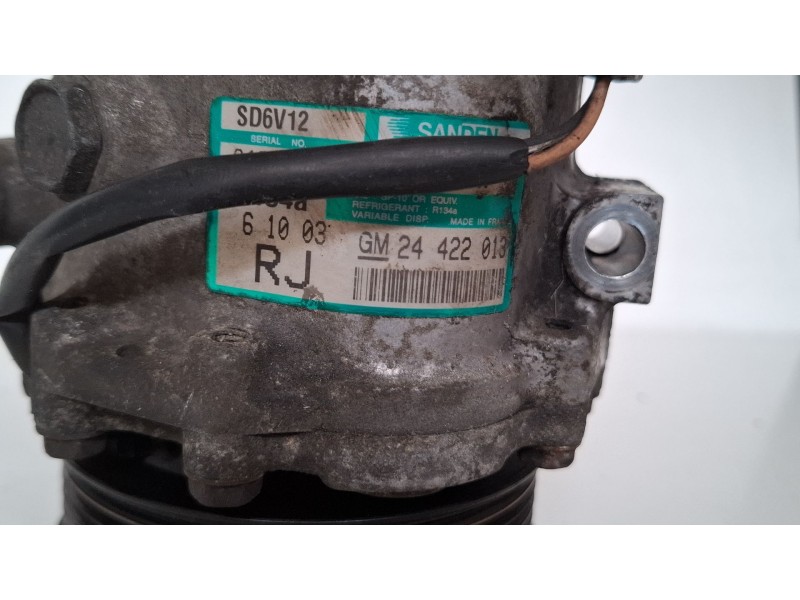 Recambio de compresor aire acondicionado para opel astra referencia OEM IAM GM24422013 SD6V12  