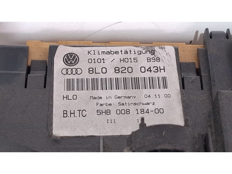 Recambio de mando climatizador para audi a3 referencia OEM IAM 8L0820043H  