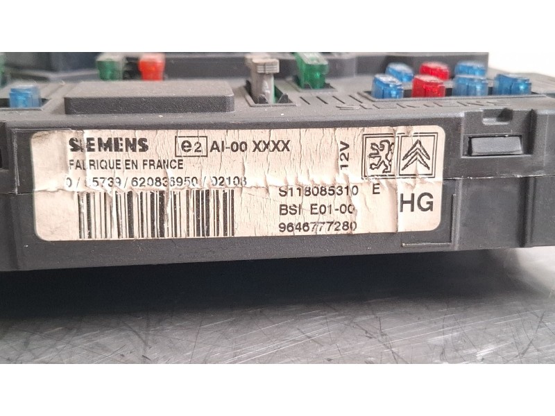 Recambio de centralita bsi para peugeot 206 referencia OEM IAM S118085310E  