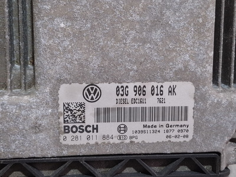 Recambio de centralita motor para seat leon (1p1) 1.9 tdi referencia OEM IAM 0281011884 03G906016AK  