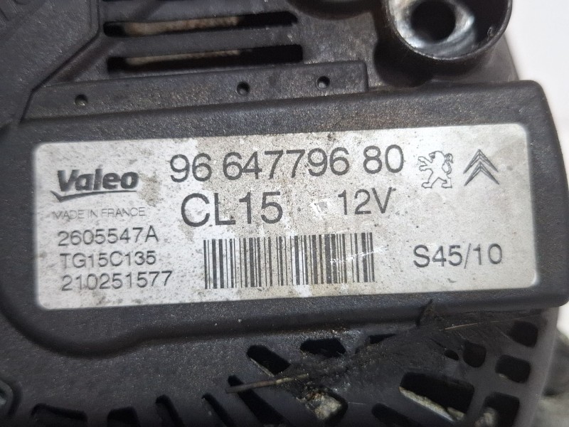 Recambio de alternador para citroën c4 referencia OEM IAM 9664779680  