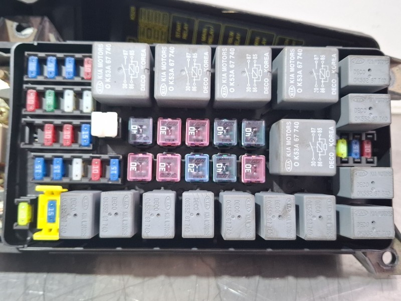 Recambio de caja reles / fusibles para kia carnival referencia OEM IAM OK53H66760  