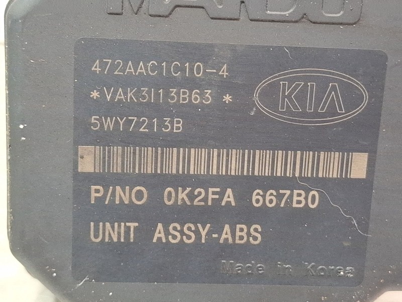 Recambio de modulo abs para kia carnival referencia OEM IAM 2K56T437AO BH60104700  