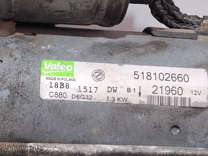 Recambio de motor arranque para fiat punto referencia OEM IAM 518102660  