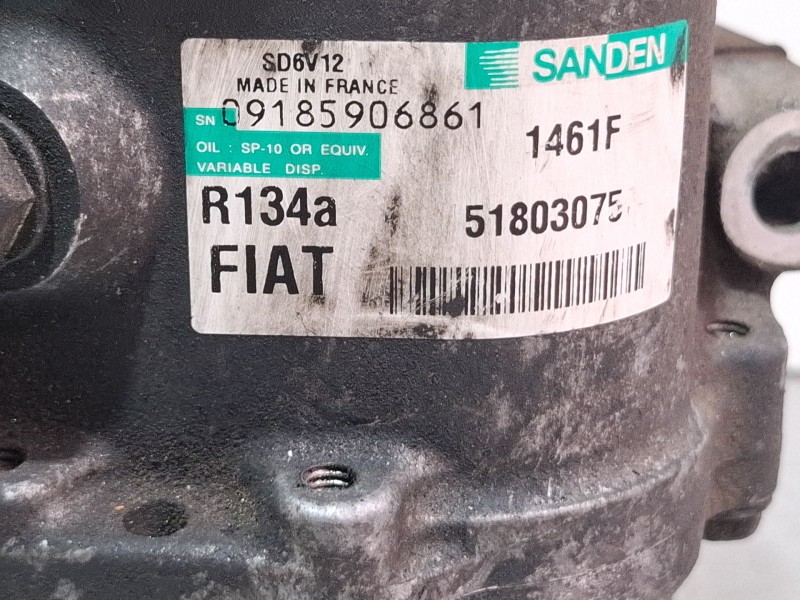 Recambio de compresor aire acondicionado para fiat punto referencia OEM IAM 51803075  