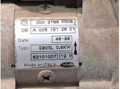 Recambio de motor arranque para smart micro compact car mc 01 referencia OEM IAM 0003188 / A0051512601   2