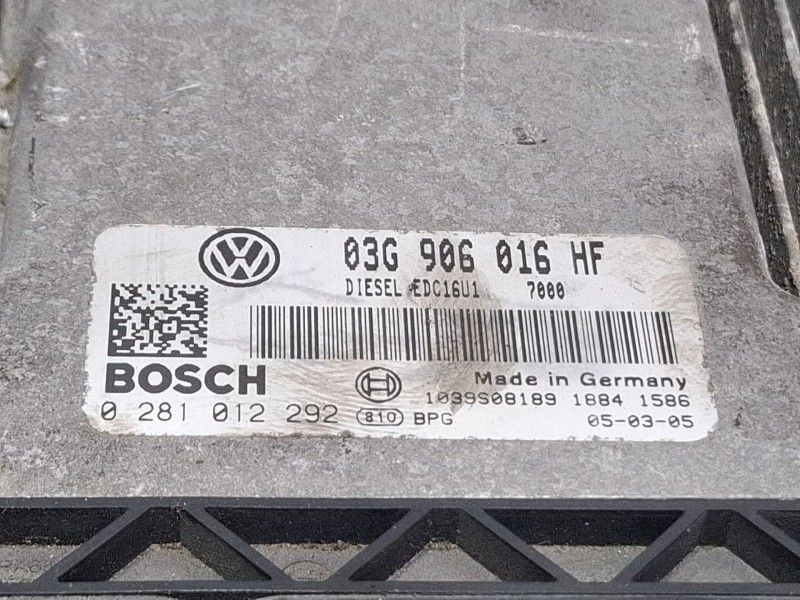 Recambio de centralita motor para skoda octavia referencia OEM IAM 03G906016HF / 0281012292  