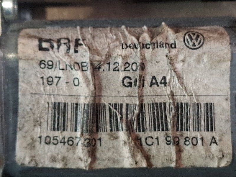 Recambio de motor elevalunas delantero izquierdo para volkswagen golf referencia OEM IAM 1C1959801A  
