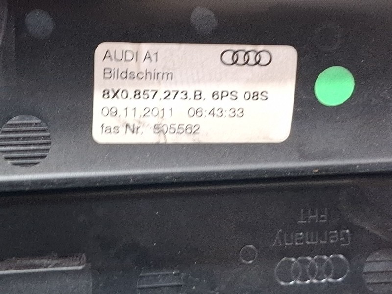 Recambio de pantalla multifuncion para audi a1 (8x1, 8xk) 2.0 tdi referencia OEM IAM 8X0857273B  