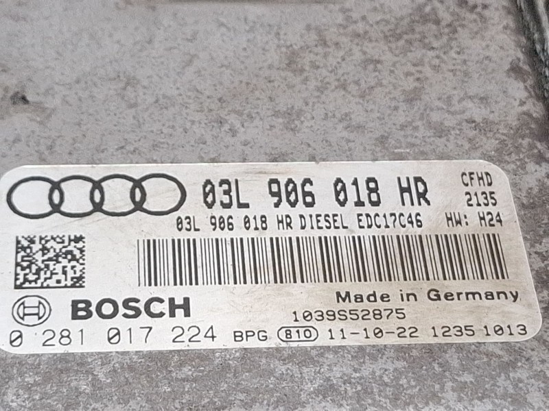 Recambio de centralita motor para audi a1 (8x1, 8xk) 2.0 tdi referencia OEM IAM 0281017224 / 03L906018HR  