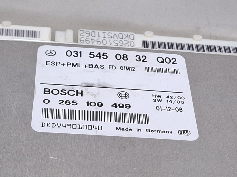 Recambio de centralita abs para mercedes-benz clase e (w210) e 320 cdi (210.026) referencia OEM IAM 0265109499 / 0315450832Q02  