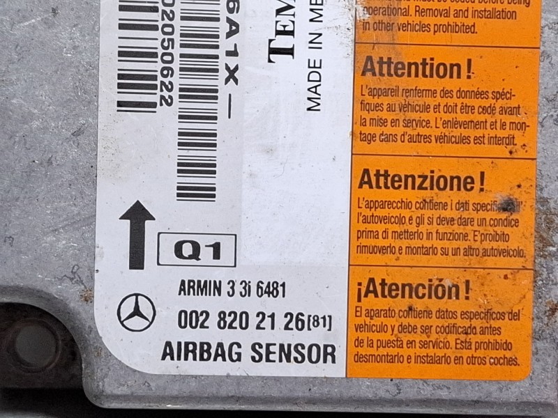 Recambio de centralita airbag para mercedes-benz clase e (w210) e 320 cdi (210.026) referencia OEM IAM 0028202126  