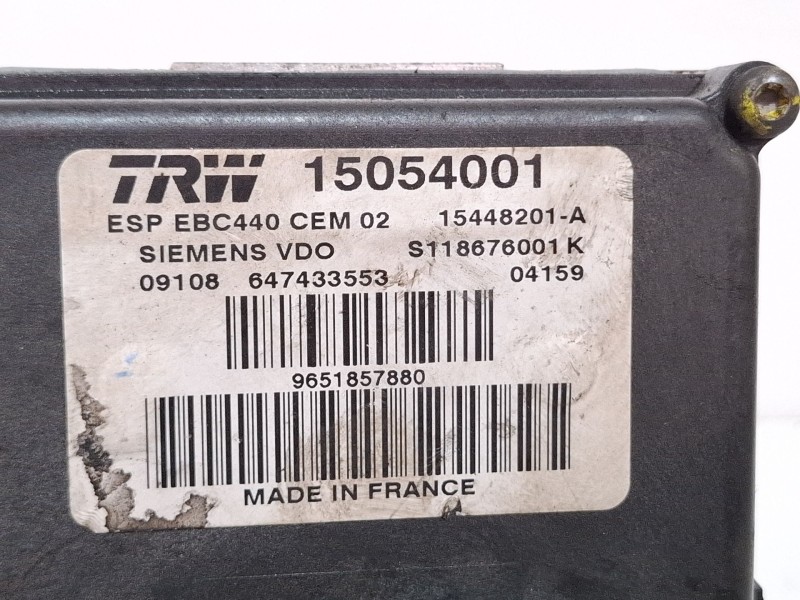 Recambio de modulo abs para peugeot 407 referencia OEM IAM 9651857880 / S118676001K  