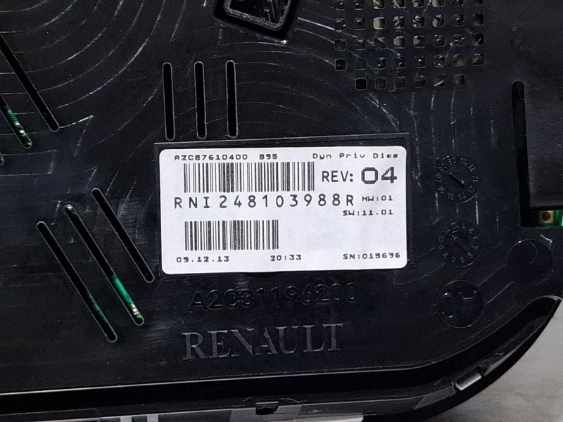 Recambio de cuenta kilometros para renault megane iii hatchback (bz0/1_, b3_) 1.5 dci (bz1g, bz1w, bz0r) referencia OEM IAM A203