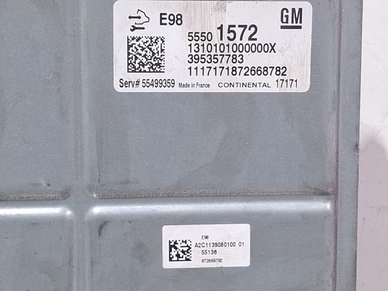Recambio de centralita motor para opel mokka / mokka x (j13) 1.6 cdti 4x4 (_76) referencia OEM IAM 55501572 / 395357783 / 554993