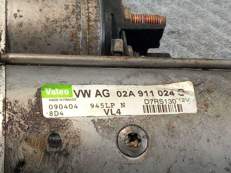 Recambio de motor arranque para seat león referencia OEM IAM 02A911024G D7RS130 