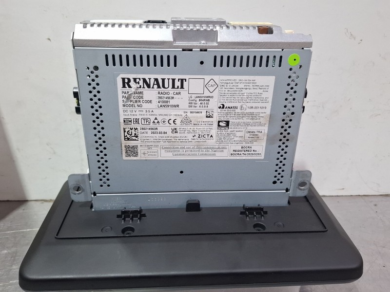 Recambio de pantalla multifuncion para dacia sandero iii 1.0 tce 90 referencia OEM IAM 280214563R  