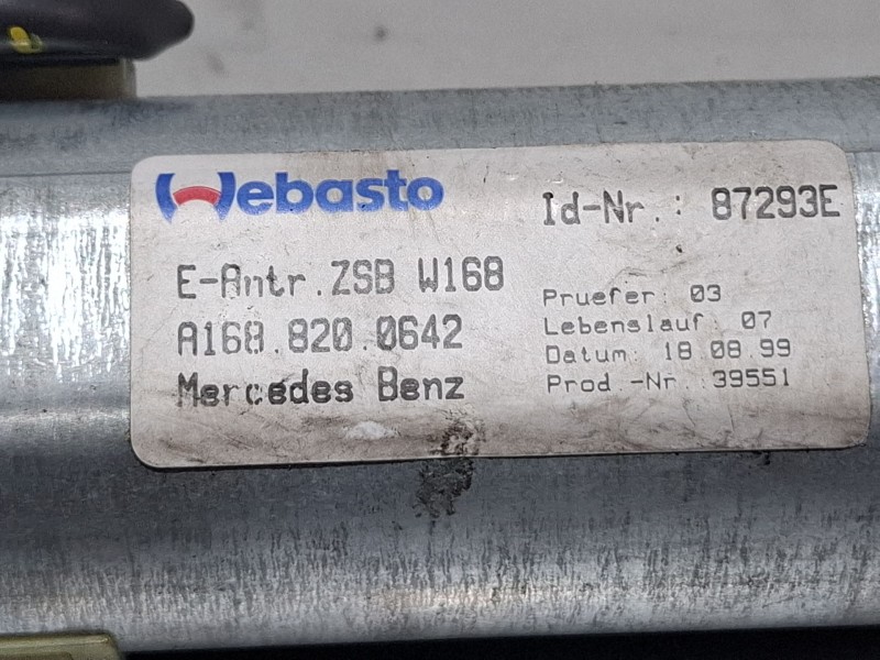 Recambio de motor techo electrico para daimler chrysler a 170 cdi referencia OEM IAM A1688200642 / A1688204110 / 0390200003  