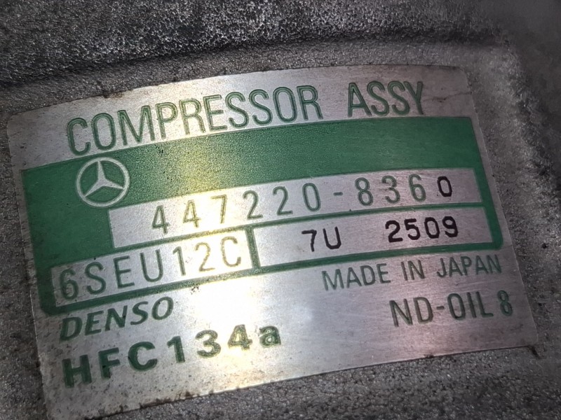 Recambio de compresor aire acondicionado para daimler chrysler a 170 cdi referencia OEM IAM 4472208360  