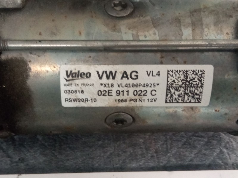 Recambio de motor arranque para seat león referencia OEM IAM 02E911022C  