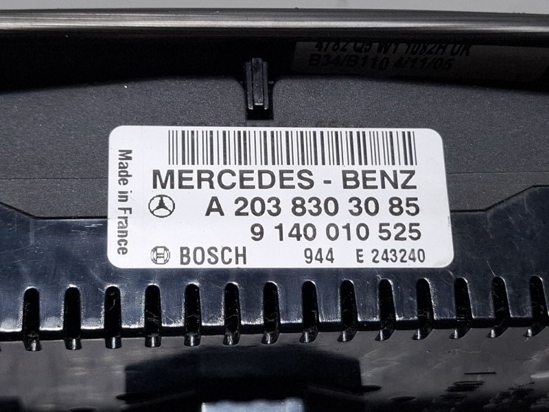 Recambio de mando calefaccion aire acondicionado para mercedes-benz c200 kompressor referencia OEM IAM A2038303085 / F011021355 