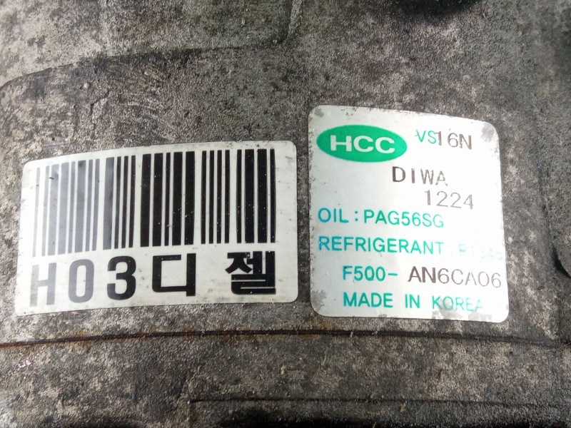 Recambio de compresor aire acondicionado para hyundai i30 referencia OEM IAM f500-AN6CA06  