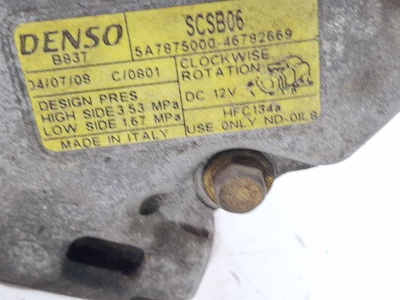 Recambio de compresor aire acondicionado para fiat punto referencia OEM IAM 5A7875000  
