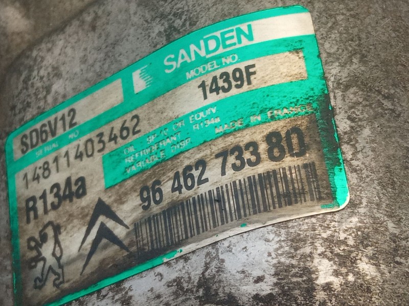 Recambio de compresor aire acondicionado para citroën c3 hdi 70 referencia OEM IAM 9646273380  