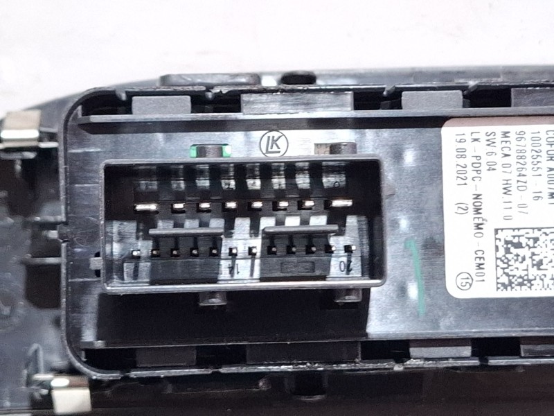 Recambio de mando elevalunas delantero izquierdo para peugeot 2008 i (cu_) 1.2 thp 130 / puretech 130 referencia OEM IAM 9678826