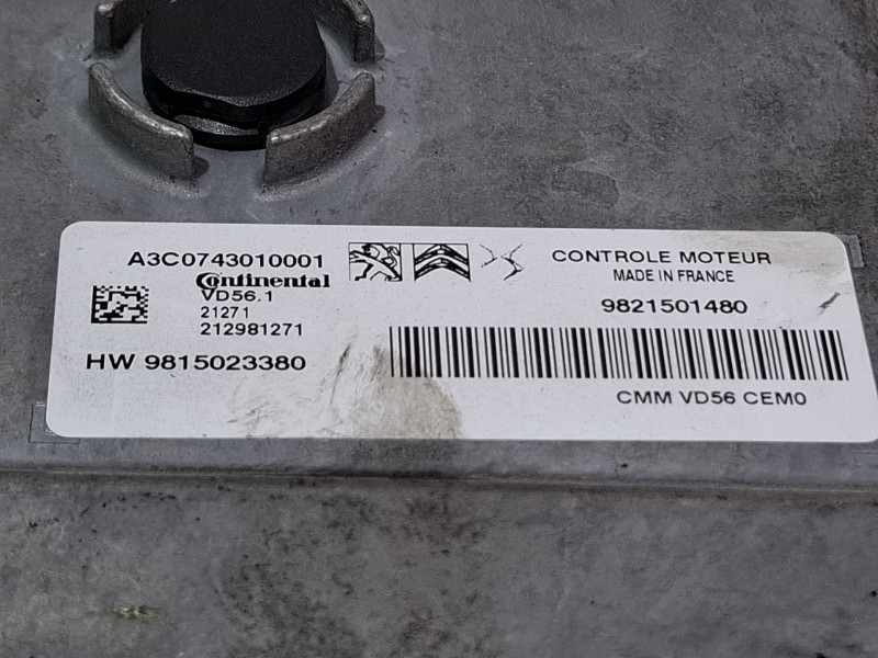 Recambio de centralita motor para peugeot 2008 i (cu_) 1.2 thp 130 / puretech 130 referencia OEM IAM 9821501480 / 9815023380  