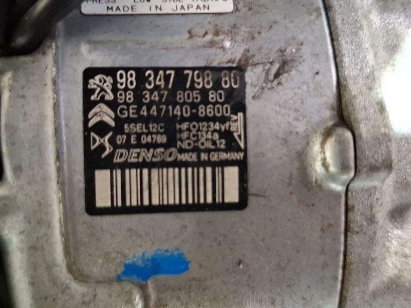 Recambio de compresor aire acondicionado para peugeot 2008 i (cu_) 1.2 thp 130 / puretech 130 referencia OEM IAM 9834779880 / 98
