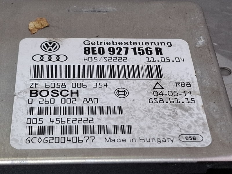 Recambio de centralita cambio automatico para audi a4 b6 (8e2) 2.5 tdi quattro referencia OEM IAM 8E0927156R  